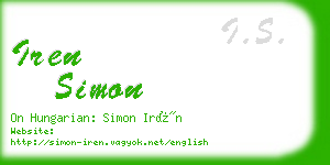 iren simon business card